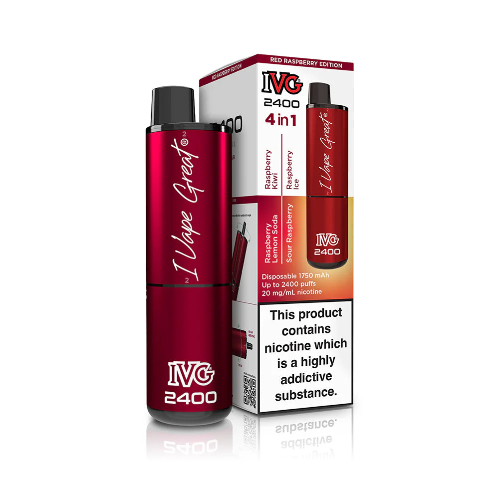 IVG 2400 4 in 1 Multi Flavour Red Raspberry Edition