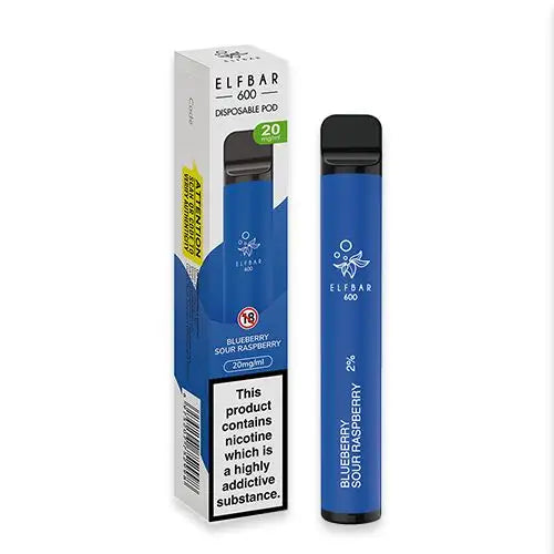 Elf Bar 600 Disposable Vape Kit- Blueberry Sour Raspberry