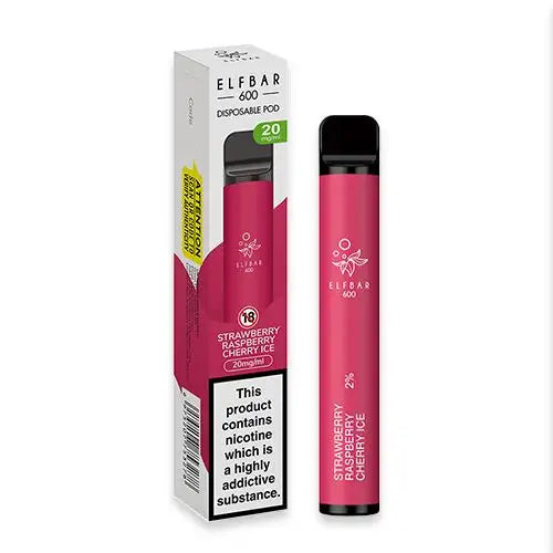 Elf Bar 600 Disposable Vape Kit- Strawberry Raspberry Cherry